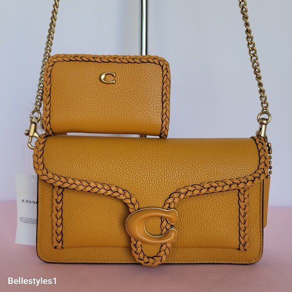 COACH Small Tabby Chain Clutch With Braided Trim & Matching Small Card Case SET⭐ - Picture 1 of 16